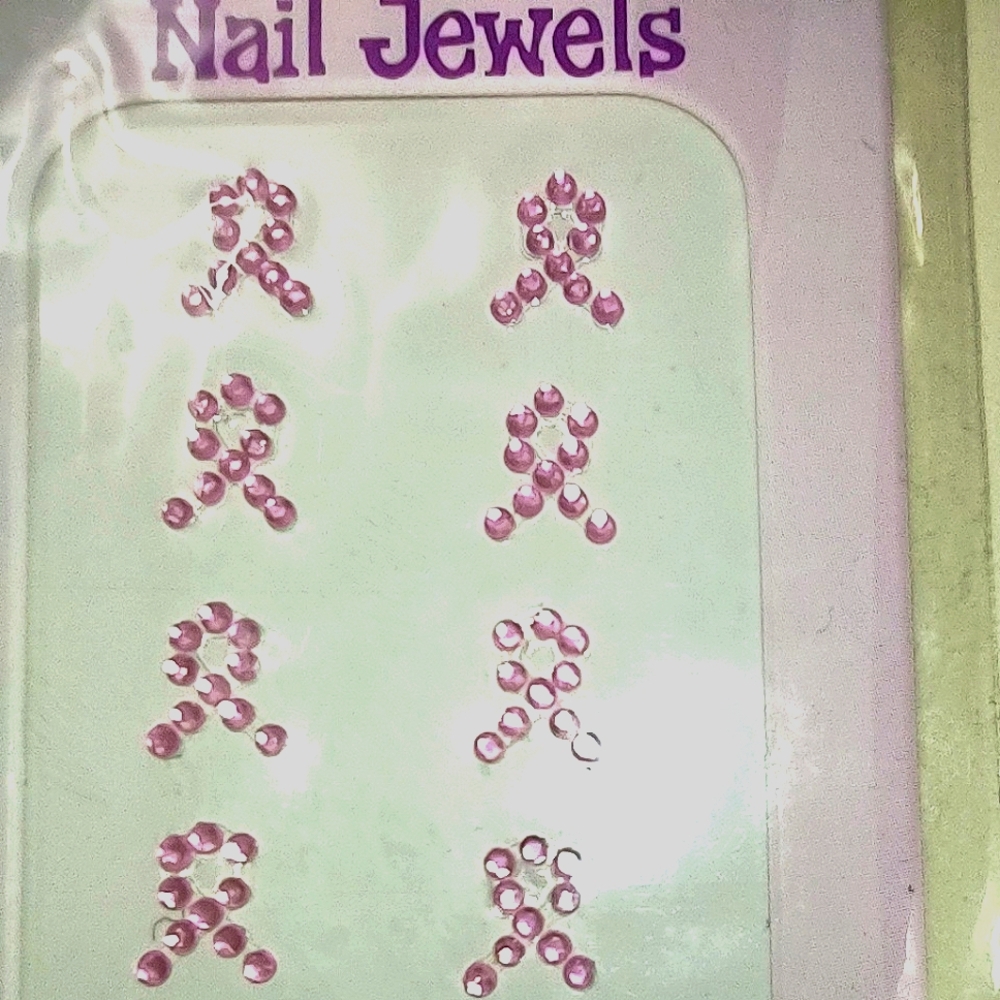 Lot of 3: Avon Brooch Pink Awareness Ribbon Nail Art Jewels - Picture 9 of 16